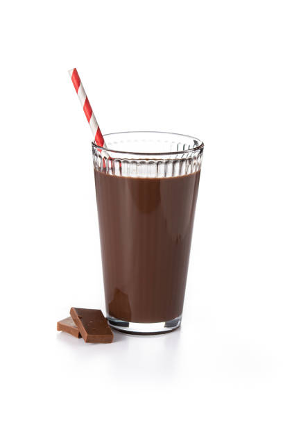 istock Chocolate milkshake in glass 1307594518