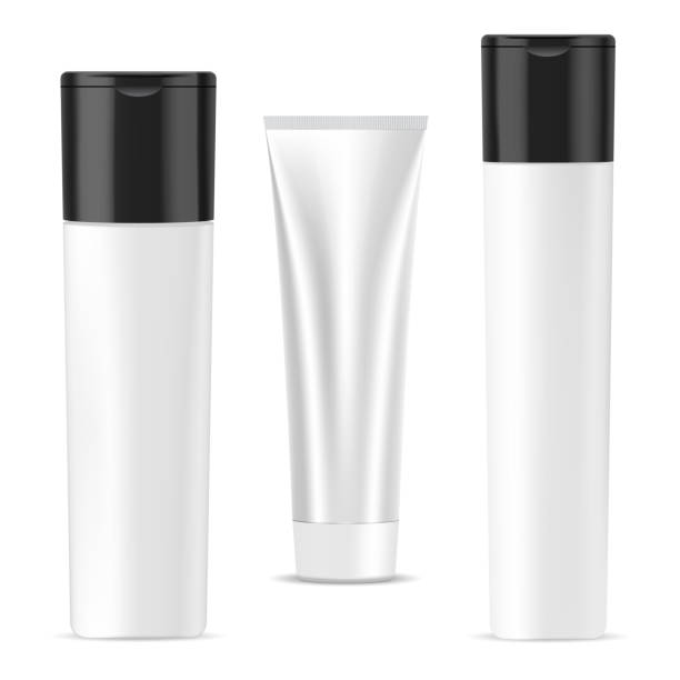 istock Shampoo bottle, cream tube cosmetic package mockup 1307599054