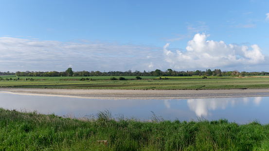 Sienne river bay in the Cotentin coast