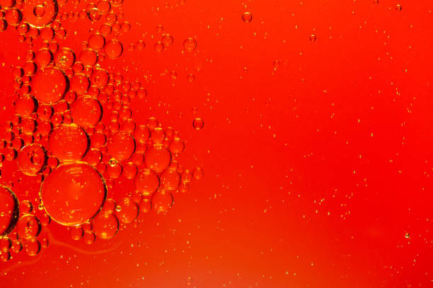 istock Red bubbles. Macro photo. Abstract background,Oil and water drops background 1307600668