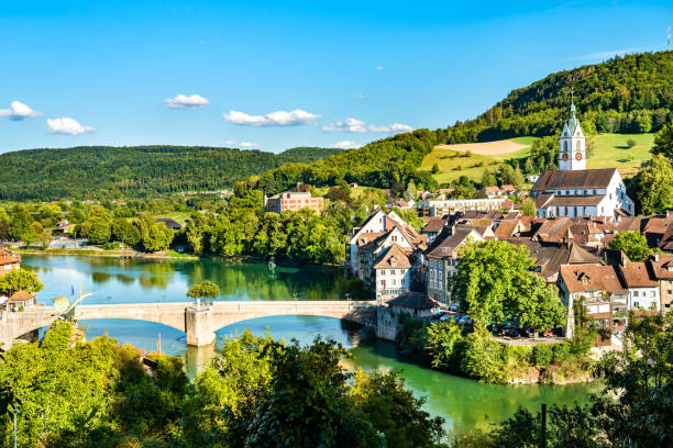 istock Laufenburg at the Rhine River in Switzerland 1307601706