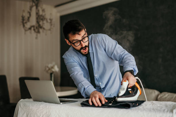 istock What's going on with iron, steaming all around 1307605865