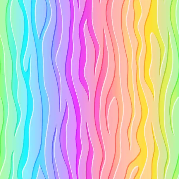 Vector illustration of Abstract holographic tiger fur pattern