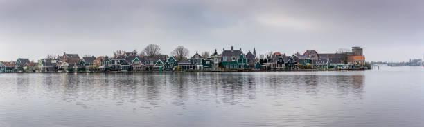 Dutch village panorama - fotografia de stock