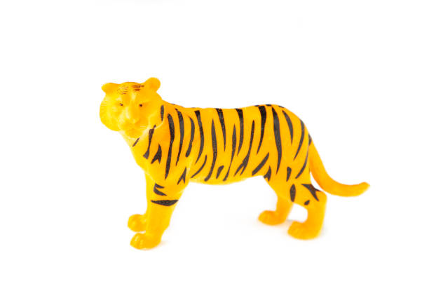 istock Toy tiger isolated against on a white background. 1307613942