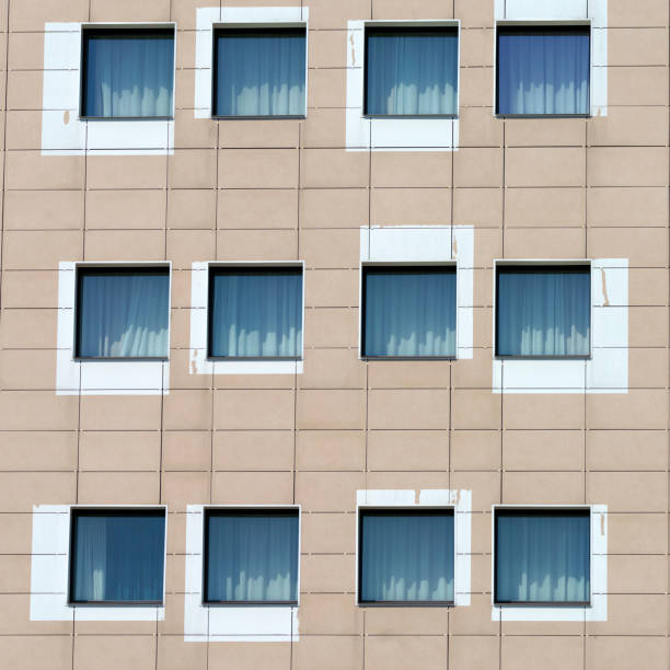 Baranzate, Italy - July 8, 2020: Baranzate, Milan, Lombardy, Italy: exterior of modern office building