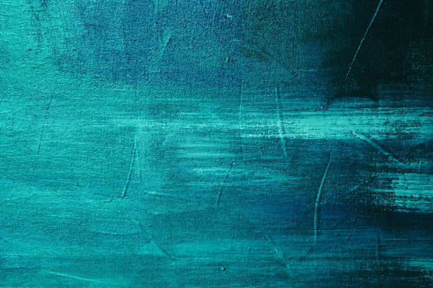 abstract blue painting background - oil painting brush stroke abstract green imagens e fotografias de stock