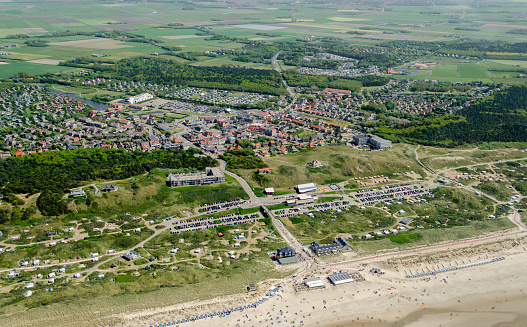 Aerial view of De Koog on Texel
