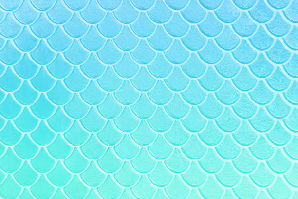 Background Fish Scale Blue Mint Ombre Mermaid Pattern Sea Wave ...