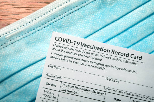 istock COVID-19 Vaccination Record Card 1307622070