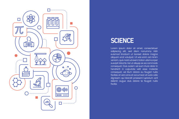 Science Concept, Vector Illustration of Science with Icons Science Concept, Vector Illustration of Science with Icons stem research stock illustrations
