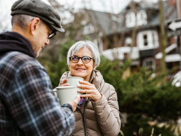 istock Senior couple in the spring garden 1307627675