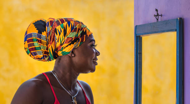 istock Africa Woman looking at empty mirror 1307629180