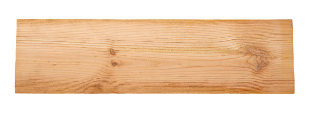 istock Wooden board or beam isolated on white background 1307631940