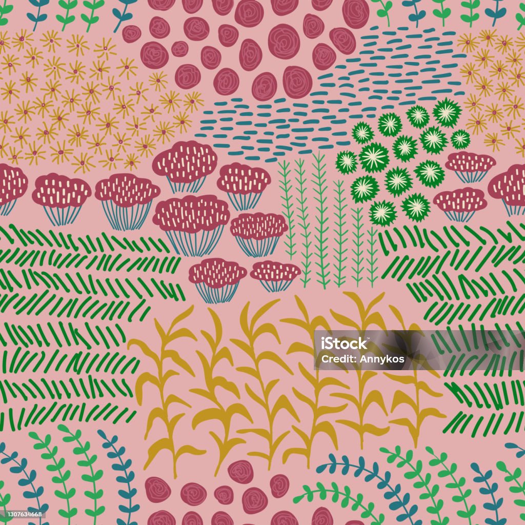Free Vector File Rustic Patterns Rustic Seamless Pattern With Wildflowers Stock Illustration - Download ...