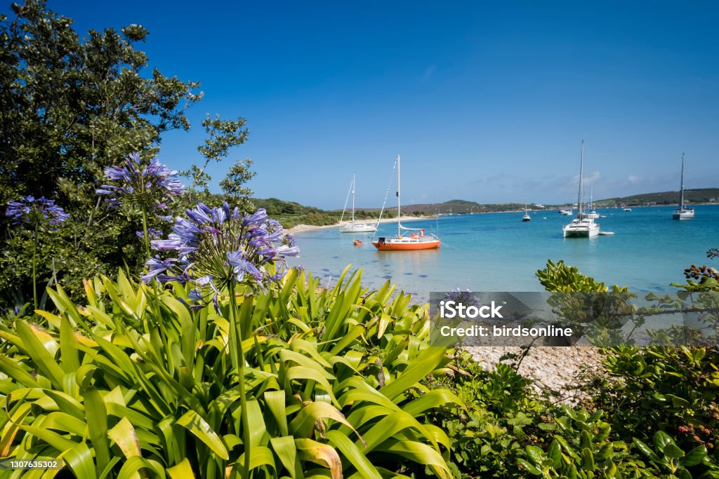 Green Bay Landscape Byher Bryher on the Isles of Scilly Isles of Scilly Stock Photo