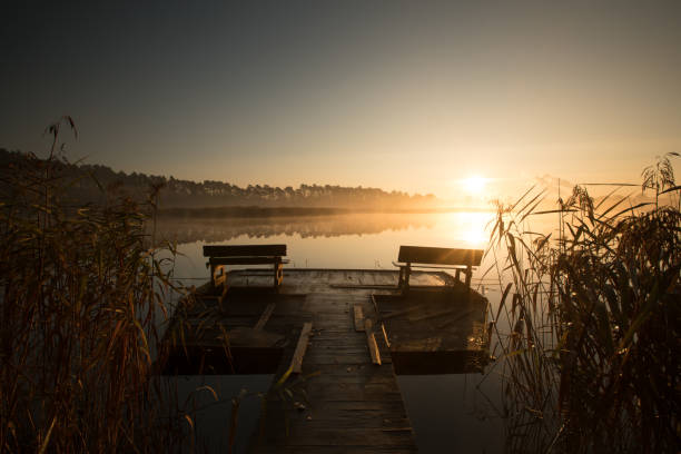 istock Sunrise on the lake 1307636685