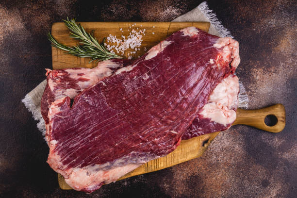 istock Piece of beef raw meet. 1307637783