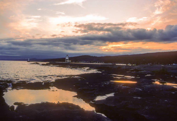 Grand Marais Artists' Point at Sunset - 1988