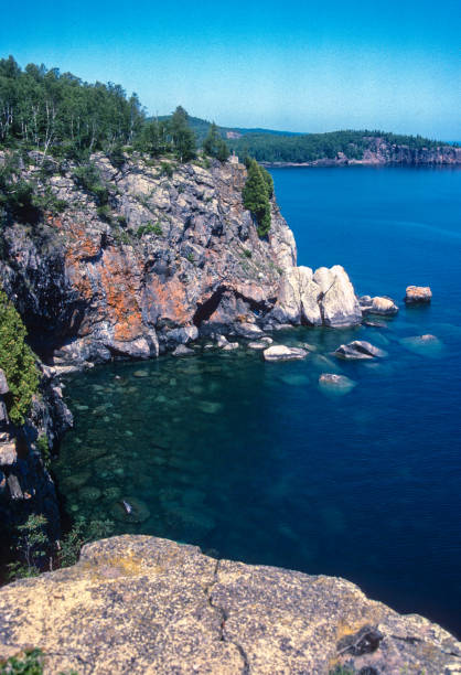 istock Split Rock Lighthouse State Park - Lake Superior Shoreline Vertical - 1988 1307672669