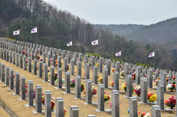 Yeongcheon National Cemetery stock photo