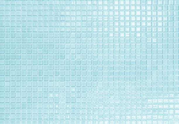 istock Blue pastel ceramic wall and floor tiles abstract background. Design geometric mosaic texture decoration of the bedroom. Simple seamless pattern for backdrop advertising banner poster or web. 1307679832