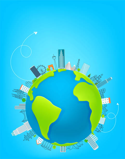 istock World travel concept with famous world sights. Banner with copy space 1307680686