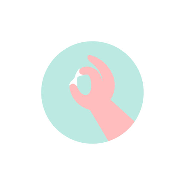 vaginal discharge icon Vaginal discharge icon. Woman examines discharge. Flat vector illustration. pap smear stock illustrations