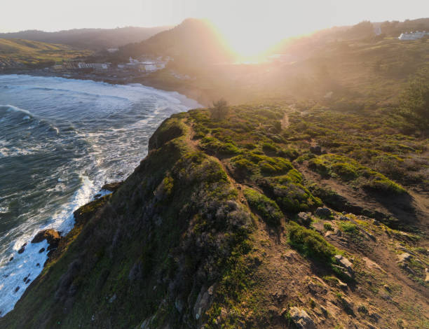 Pacifica, California ocean side hill top