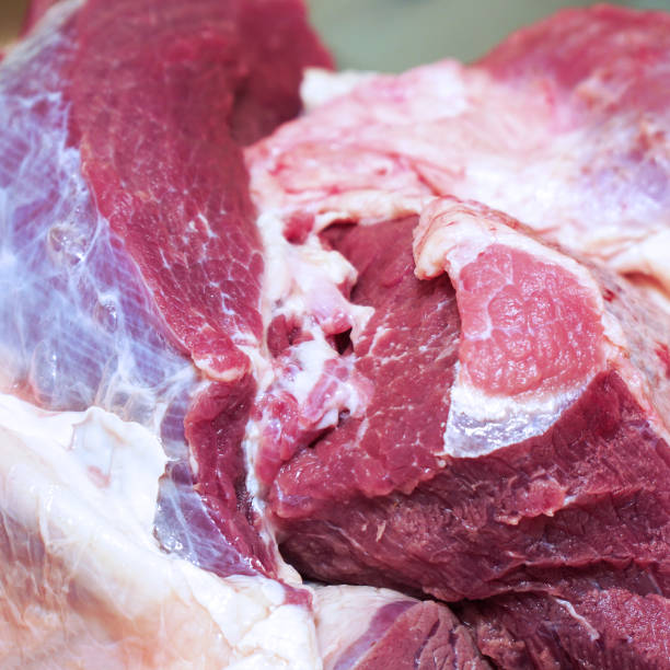 istock Raw beef meat in a plate close-up 1307684670