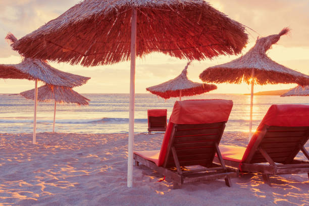 istock Sunset / sunrise on the beach 1307692351