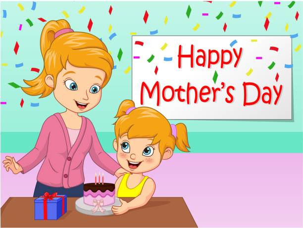 28 Cartoon Of Mothers Day Cake Illustrations & Clip Art - iStock