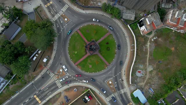 Aerial street view of Lagos