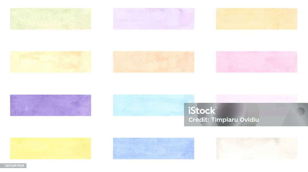 Rectangular Badge Vector Watercolor Rectangular Badges Vector Illustration Isolated On White ...