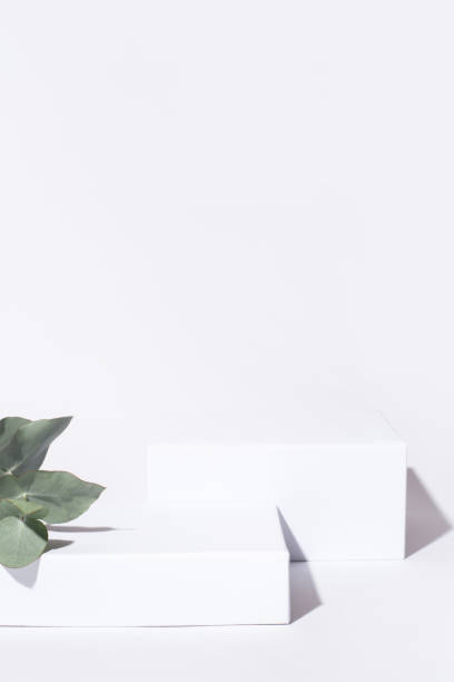 istock Vertical white background for cosmetic products. 1307699945