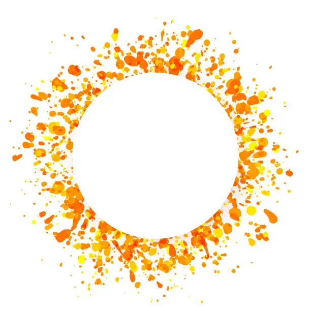 Vector illustration of Orange splash with empty space on white background.