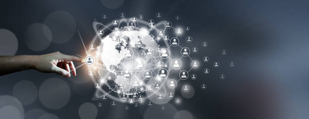 istock Global business connection, People connection and Network connection concept. 1307722177
