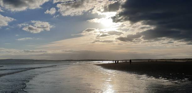 istock Sunset on the Beach at Camber Sands, UK 1307733952