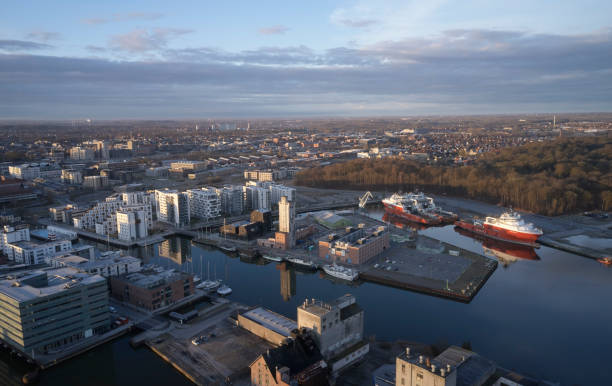 istock Residential buildings at waterfront 1307737237