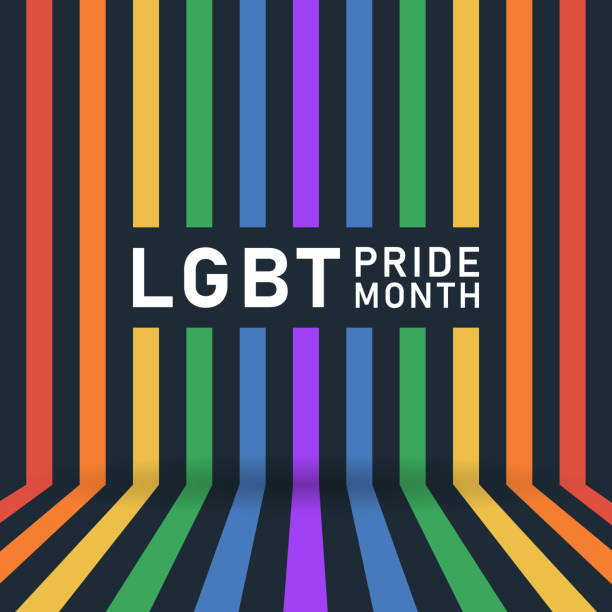 ilustrações de stock, clip art, desenhos animados e ícones de pride day lgbtq concept, lgbt pride month poster design. background design arranged in rainbow, lgbt colors. vector - pride month