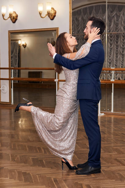 istock adult couple learning to dance sensual classical dance 1307741511