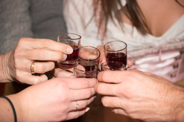 istock drinking a shot of schnapps or booze 1307748342