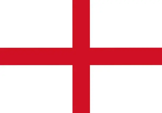 Vector illustration of Vector illustration of  flag of England emoticon