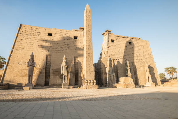 The front of Luxor temple, Luxor, Egypt