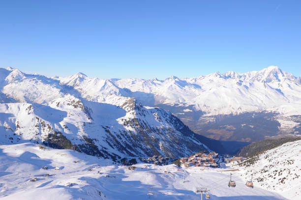 istock French ski resort Alps snow mountains 1307756013