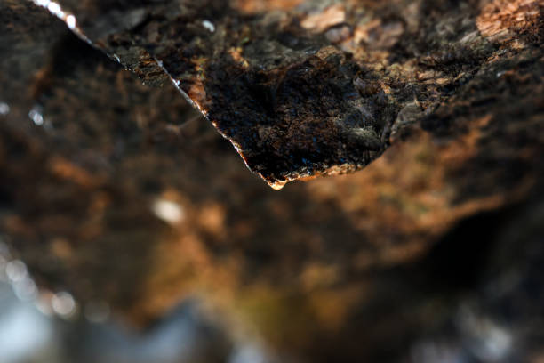 istock A drop of water flowing in the cave ceiling. 1307758709