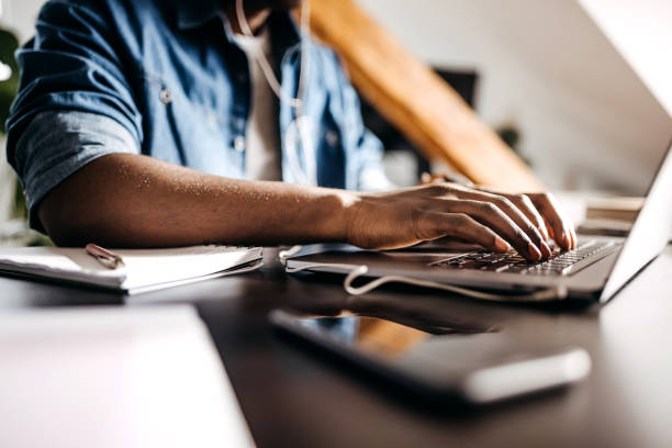 istock Entrepreneur working on laptop online 1307759049