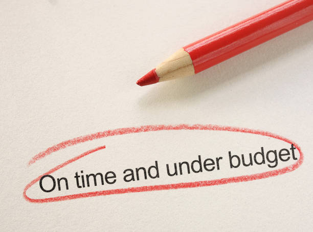 istock On Time And Under Budget text circled in red pencil 1307759433