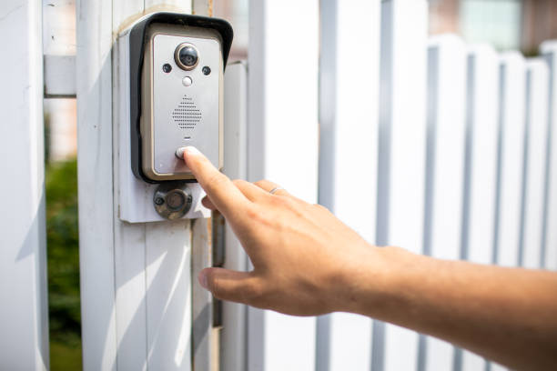 istock Video Intercom in the entry of a house 1307759989
