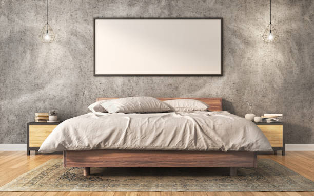 istock 3d render of bedroom in modern style 3d illustration 1307760619